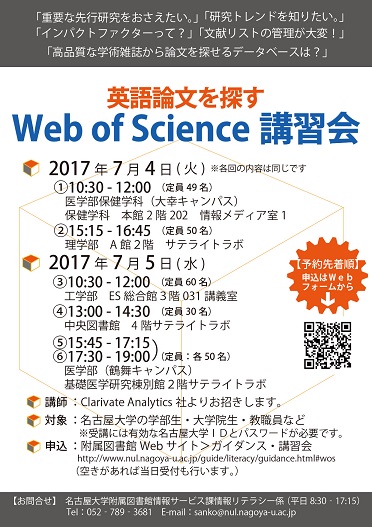 Web of Science講習会2017