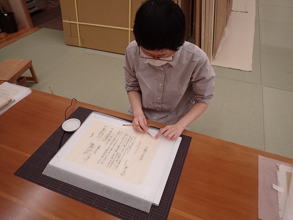 修理工程の様子